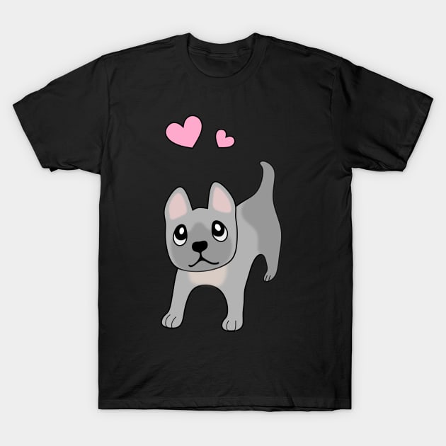 Cute Puppy Dog - French Bulldog T-Shirt by Nutmegfairy